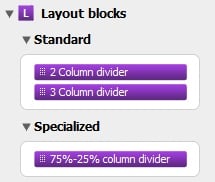Layout blocks