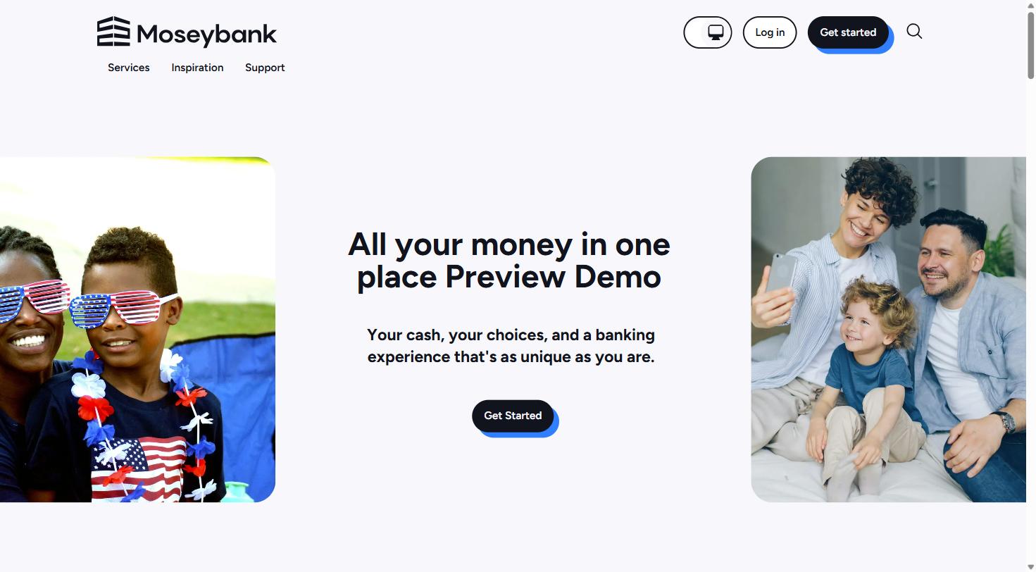 The reviewer view: the real page rendered by the front end, reached through a shareable link