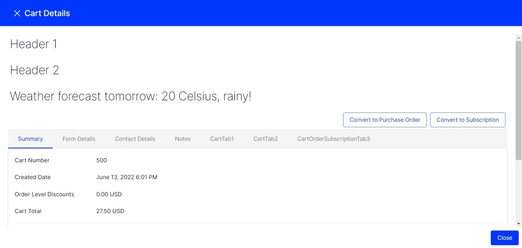 An Extended Component installed