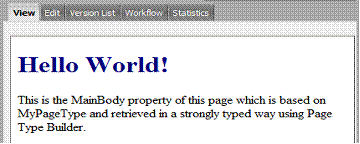 View Hello World!