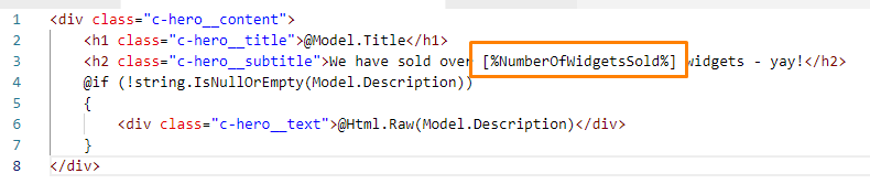 Optimizely Dictionary Razor Template Example