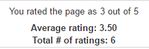 average rating average rating